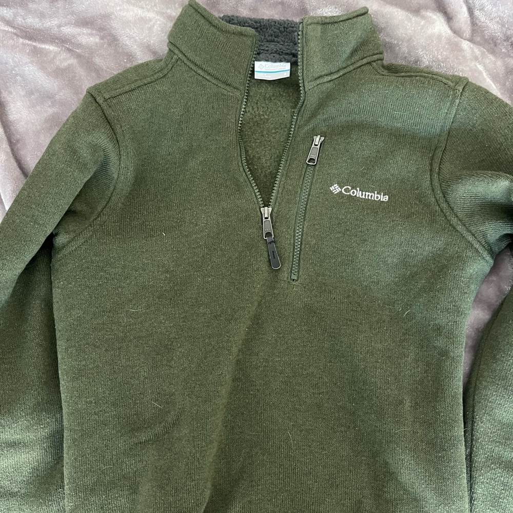 Green Columbia quarter zip